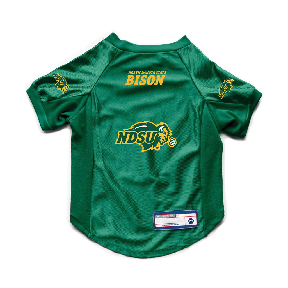 Littlearth Ncaa North Dakota State Bison Pet Stretch Jersey, L, Verde, L-image