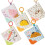 Soothie Stoothie Crinkle Feether Toy com papel de beb    e Squeaker 6 x 6 polegadas Latte 3