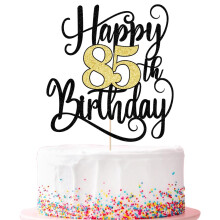 Ruscalin Boldog 85. szletsnapi tortadsz 85. szletsnapi party tortadszek (85. fekete-arany villansok)