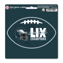 FANMATS Philadelphia Eagles Super Bowl LIX Champions grote UV-bestendige vinylsticker - 8 x 8 - voor koelers Dorm Room Decor bagagetrailers en meer -