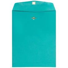 Katalog produktu JAM Paper 9"""" x 12"""" Open End Katalog Oblka se zapnnm na sponu - Morsk modr Recycled - 10/bal.