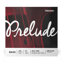 D'Addario Prelude Bass Single D String w skali 1/4, srednie napiecie