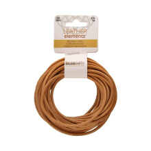 Perlsmed læderledning - naturlig - 3 mm spole - 5 yards/1,52 meter - indisk læder thong ideel til fletning perler halskæder fine snøring hårtilbe