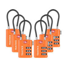 TSA -godkendte bagage l?se rejsel?se, der ogs? fungerer godt som fitnessl?s v?rkt?jskasse l?seback og mere orange 6 -pakke