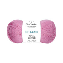 Hilo Estako Royal Cotton 100 % algod   n mercerizado Giza, suave, superfino 1 para crochet y tejido, 50 g (1,76 oz) / 125 m (137 yardas) (5092 - Ro