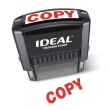 Sello autoentintado IDEAL - Copia - Impresiσn en tinta roja Tamaρo 9/16 x 1-1/2