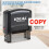 IDEAL IDEAL Self Inking Stamp - Copy - Red Ink Impression Size 9/16 x 1-1/2 3