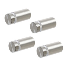 Tornillos separadores para marcos de fotos acr licos de pared, 1/2"" x 1"" (1,27 cm x 2,54 cm), clavos de aluminio con acabado plateado para soport