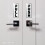 iSYFIX Adesivos de Push Pull - 2 Pacotes 2.8x7 polegadas - Decalque Vertical Auto-Adesivo, Branco/Preto 2
