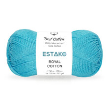 Hilo Estako Royal Cotton 100 % algod   n mercerizado Giza, suave, superfino 1 para crochet y tejido, 50 g (1,76 oz) / 125 m (137 yardas) (5080 - Tu