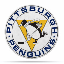 Rico Industries NHL Pittsburgh Penguins Retro Shape Cut Pennant - Home and Living Room D?cor - Soft Felt EZ to Hang