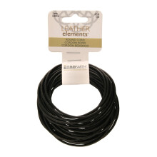 Het Beadsmith lederen koord - zwart - 2 mm spoel - 5 yards/1,52 meter - Indiase leren string Ideaal voor vlechten, kralenkettingen, fijne vetersluiti