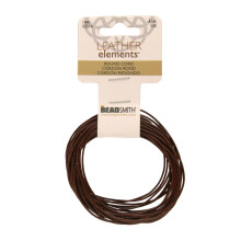Beadsmith-ldersnoren - brun - 1 mm spole - 5 yards/1,52 meter - indisk lderstreng ideel til fletning af perlehalskder Fint snring til hrtilb
