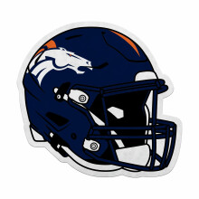Rico Industries NFL Football Denver Broncos Helmet Shape Cut Pennant - Home and Living Room D?cor - Soft Felt EZ to Hang