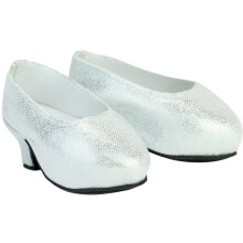 Sophia's Sparkling High Heels with Closed Toes and Glitter Platform Pumps for 18 Inch Dolls  Silver