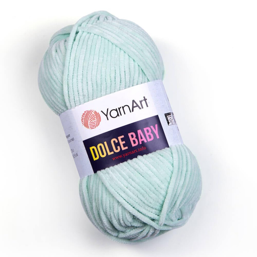 Yarnart Dolce Baby Garens Zachte Chenille Velvet Medium Garens Dekentje Amigurumi Haak 50 Gram (1.76 oz) 93 Yards (753)