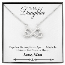 Faith Davis Infinity Love Necklace - Artisan udformet - Gave til datter fra mor - Jubilæum fødselsdagseksamen eller ferie