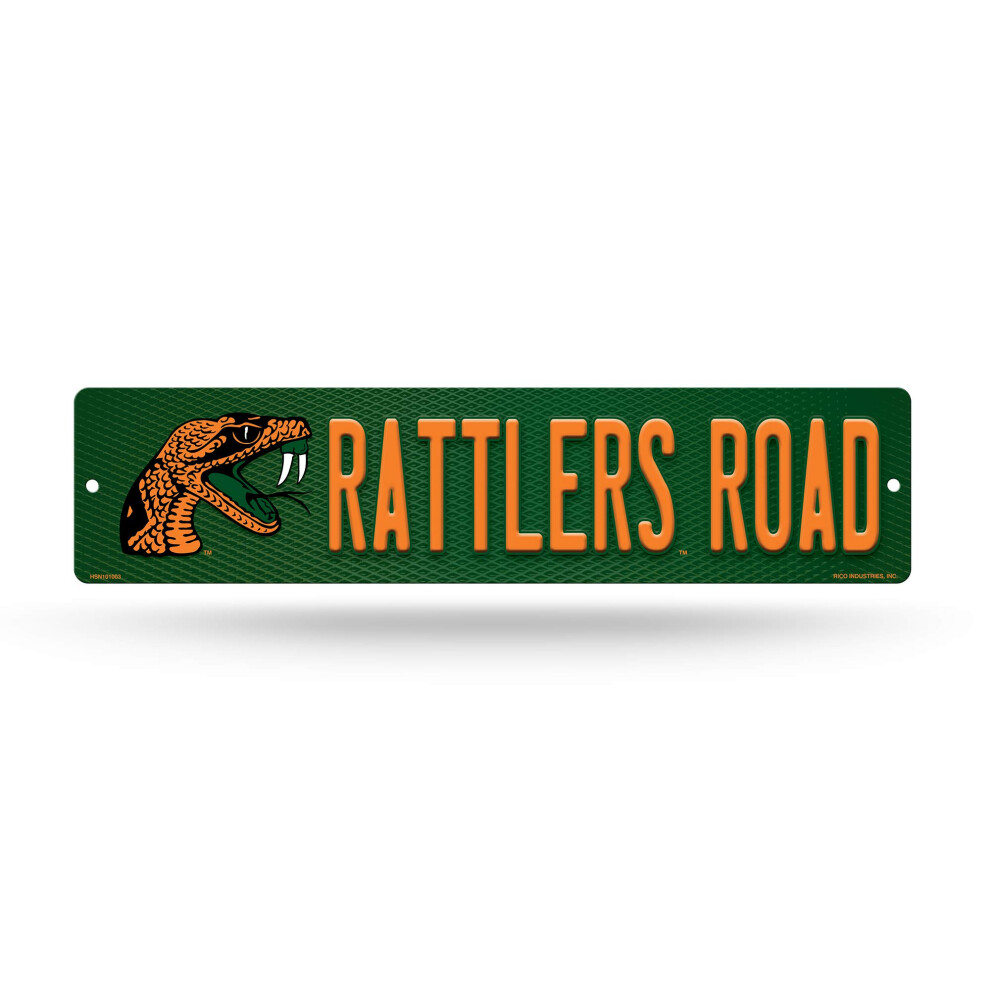 Panneau de rue en plastique de 40 cm, d   coration de rue, NCAA, Florida A&M Rattlers, Rico Industries