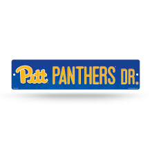 Rico Industries NCAA Pittsburgh Panthers 16-tommer gadeskilt i plastik, dekoration bl? 3,75 x 16 tommer