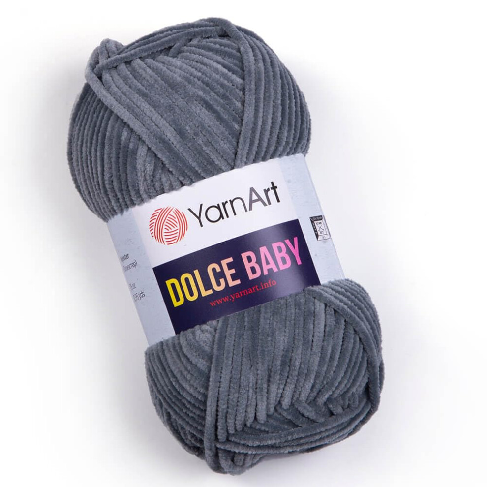 Fil Yarnart Dolce Baby Par Yarnart Soft Chenille Velvet Medium Moyen Medio Yarn Blanket Amigurumi Crochet Yarn 50 Grammes (1,76 Oz) 93 Yards (760-image