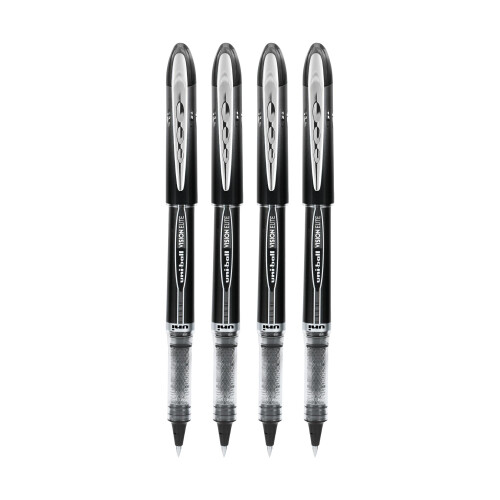 Uni-Ball uniball Vision Elite Rollerball Pens  Micro Point (0.5mm)  Black  4 Pack 1