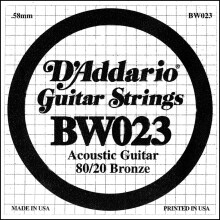 D'Addario BW023 Brazowa gitara akustyczna z pojedyncza struna .023