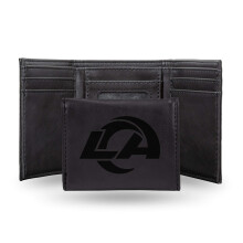Rico Industries NFL Los Angeles Rams lzergravrozott hromrszes pnztrca, fekete 3,25 x 4""""