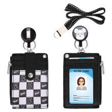 Woosifun Porta-Crachá Bonito com Lanyard Retrátil e Clip Carabina