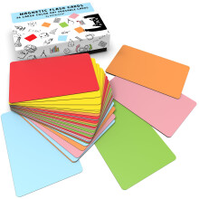Etiquetas Magnéticas Apagáveis 5.6 x 3.7 in, Cores Sólidas, 36-Pack, Etiquetas Coloridas para Escritório