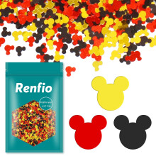 Renfio 1.75 Oz 50g Mickey Mouse Confetti Glitter Mickey Mouses Shape Shiny Sequin Glitters Resin Sparkle Chunky Sequins for DIY Mold Art Nail Artwork