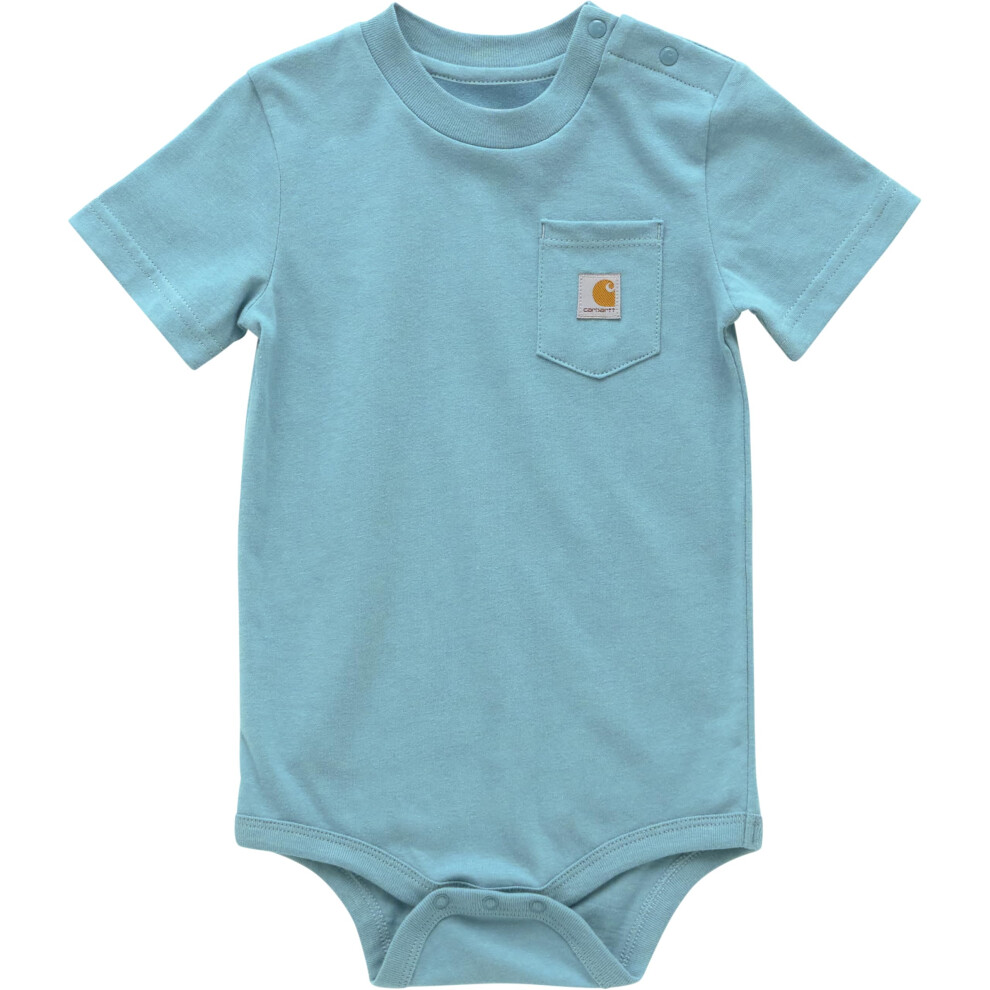 Carhartt Baby Short-Sleeve Pocket Bodysuit  Adriatic Blue  3M