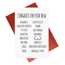Gonzey Funny Breast Implant Card Boob Job Card New Boobs Card Fake Boob Card Fake Boob Congrats Card New Tits Card