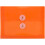 JAM PAPER Plastic Envelopes with Button & String Tie Closure - Index Size - 5 1/2 x 7 1/2 - Orange - 3/Pack 1