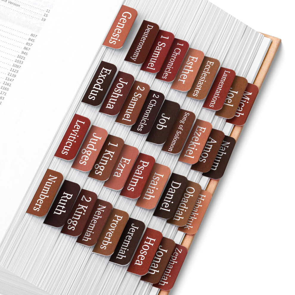 Mr. Pen - Bibel-Tabs, 75 Tabs, Hot Chocolate Glow, Laminierte Bibel-Tabs F?R Frauen Und M?Nner, Bibel-Tabs F?R Studienbibel, Bibel-Index-Tabs, Bi-image