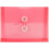 JAM PAPER Plastic Envelopes with Button & String Tie Closure - Index Size - 5 1/2 x 7 1/2 - Pink/Light Red - 3/Pack 2