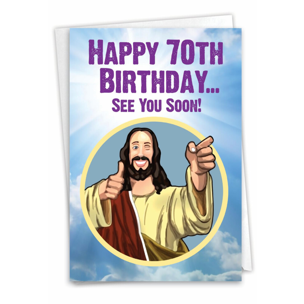 Carte D'anniversaire Humoristique Nobleworks Pour 70 Ans Avec Enveloppe 5 X 7 Pouces (1 Carte) Bient T - 70 C10007MBG-image