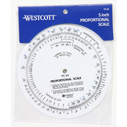 Westcott 5"""" Proportional Scale White (PS-69) 1