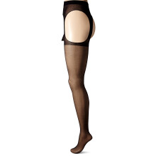 Leg Avenue womens Sheer Suspender Pantyhose Hosiery Black Plus Size