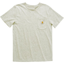 Carhartt Kids' Short Sleeve Pocket T-Shirt Tee Shirt, Heather Grey, 2T
