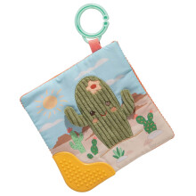 Sweet Soothie Crinkle Teether Toy with Baby Paper and Squeaker  6 x 6-Inches  Cactus