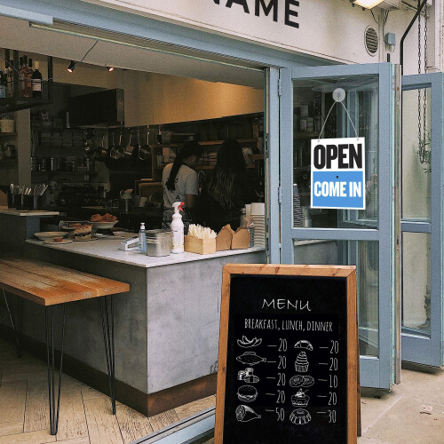 Bazic Open Sign 7.5 """" x9 """" O rel   gio retornar    ser    de volta 1
