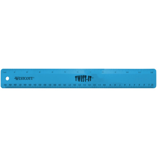 Westcott 12"""" Twist It fleksibel lineal assorterede farver