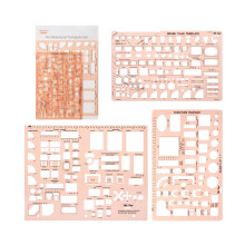 Mr. Pen- House Plan  Interior Design and Furniture Templates  Drafting Tools and Ruler Shapes for Architecture - Set of 3