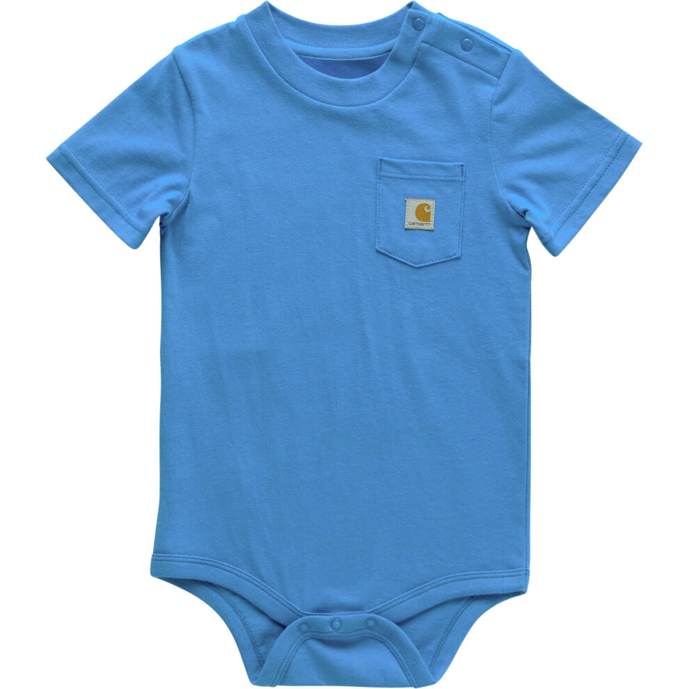 Carhartt Baby Short-Sleeve Pocket Bodysuit  French Blue  24M