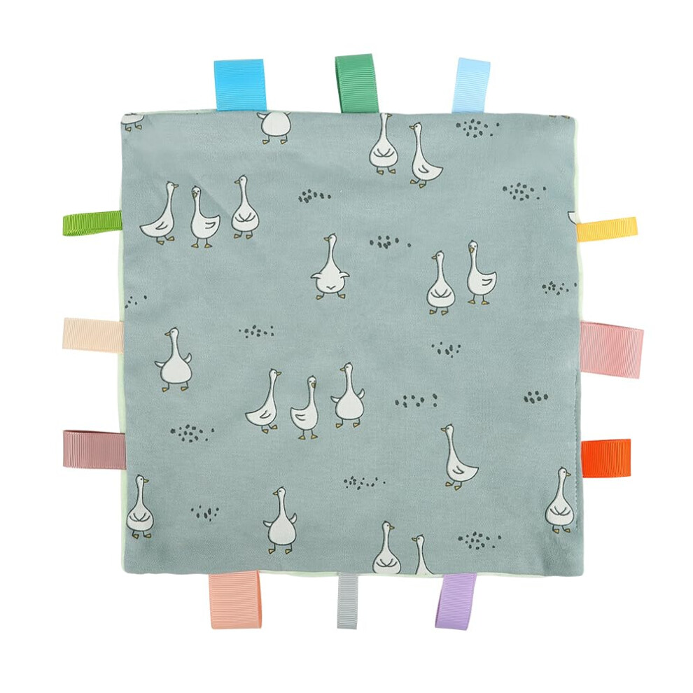 Amazingm Baby Tags Security Blanket Sensory Soothing Taggies Blanket For 3-12 Months Boys And Girls (Duck) Fantastisk