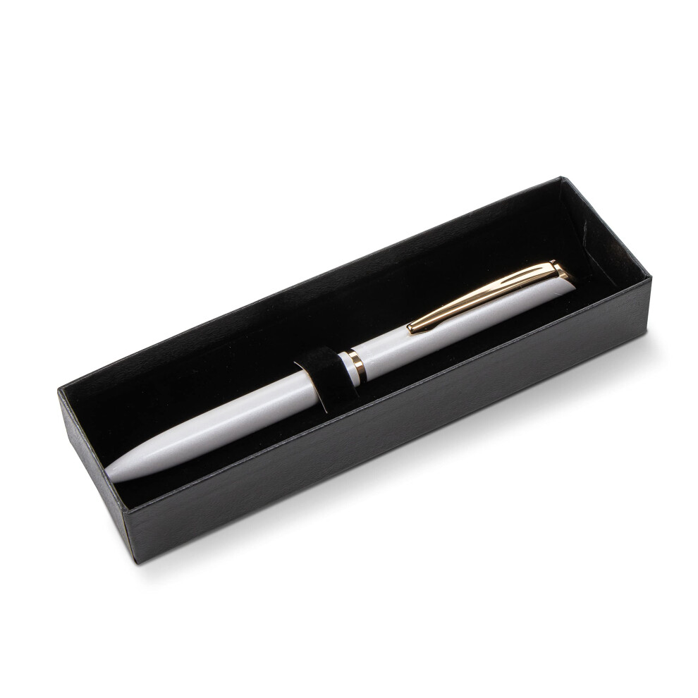 Pentel EnerGel Style Gel Pen with Gift Box  Pastel White Barrel  Black Ink  (0.7mm) Medium Line