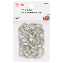 Dritz D Rings 3/4in niklov taka a prsluenstv 3/4"""" 24ct