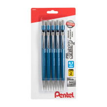 Pentel Sharp mechanisch potlood (0,7 mm) blauwe cilinder, 5 stuks