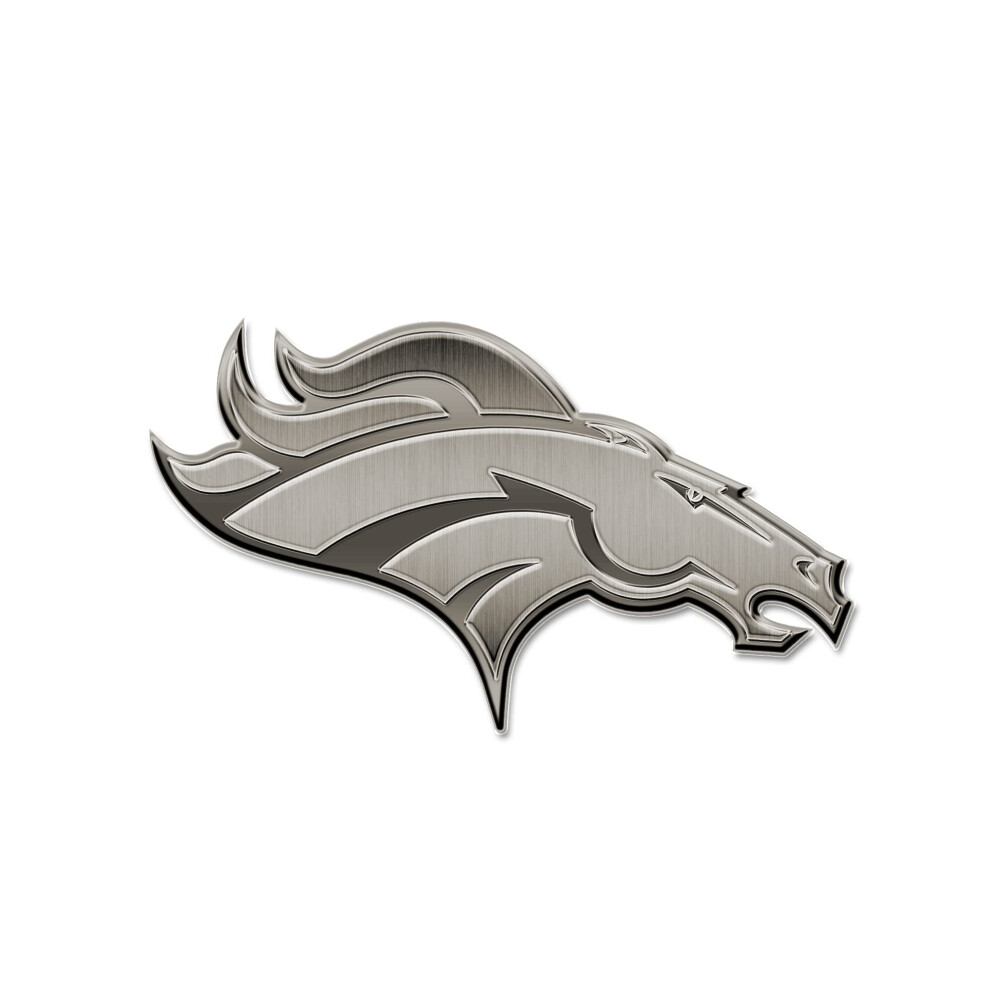 Rico Industries Nfl Denver Broncos Antique Auto Emblem Antique Nickel Auto Emblem For Car/Truck/Suv 611407361634