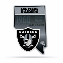 Rico Industries NFL Football Las Vegas Raiders State Shape Shape Cut Pennant - Home and Living Room D?cor - Soft Felt EZ to Hang